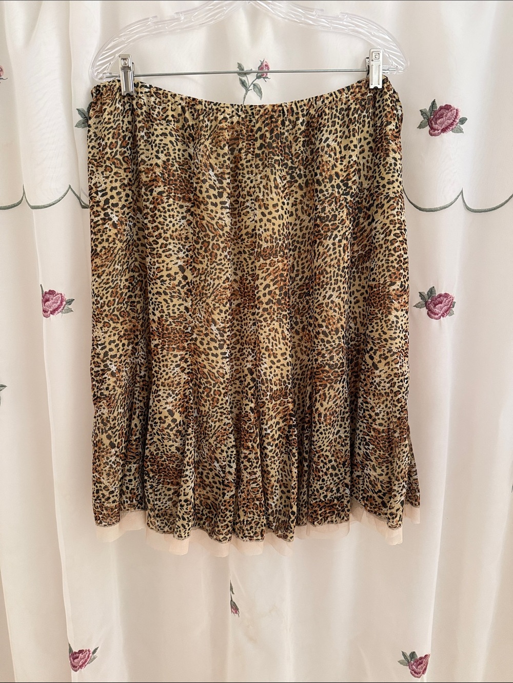 JohnPaulRichard Leopard Print Midi Skirt - Beige Brown